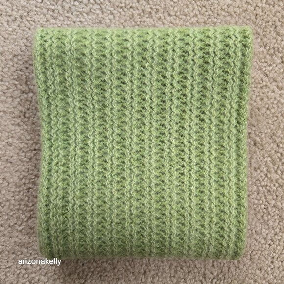 Castlerig Accessories - Castlerig Cashmere Green Knit Scarf *TINY REPAIRED HOLE*